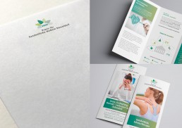 Briefpapier und Visitenkarten der Praxis für Ganzheitliche Medizin in Düsseldorf