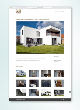 Webdesign für Plankopf Architektur, Erfurt
